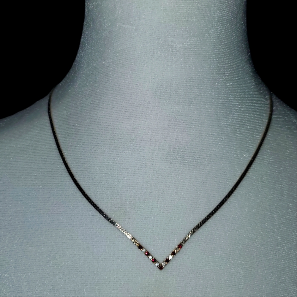 AVON Red/Gold Necklace